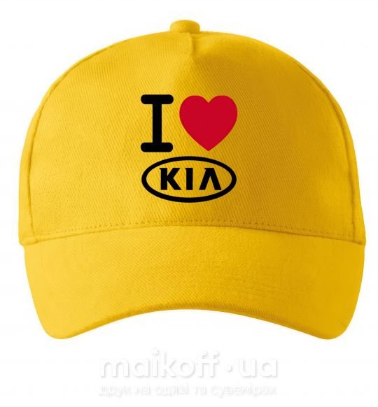 Кепка I Love Kia Сонячно жовтий фото