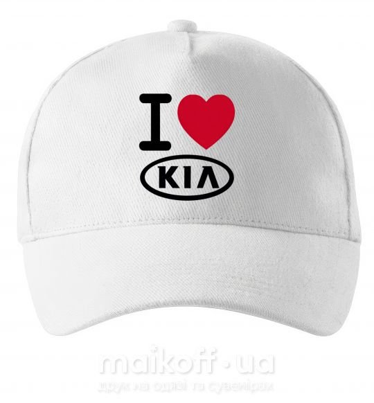 Кепка I Love Kia Білий фото