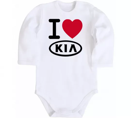 Дитячий бодік I Love Kia Білий фото