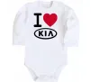 Дитячий бодік I Love Kia Білий фото