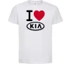 Детская футболка I Love Kia Белый фото