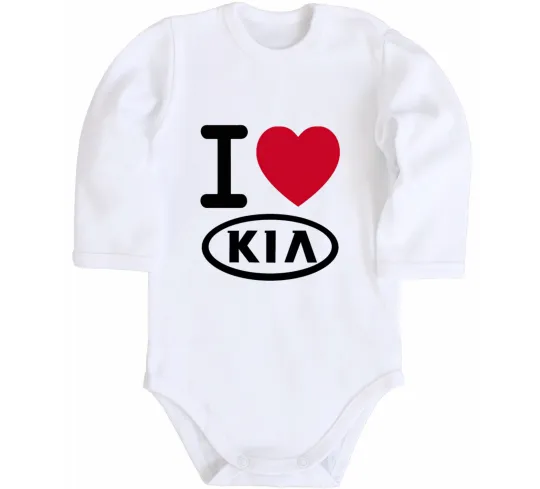 Дитячий бодік I Love Kia Білий фото