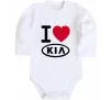 Дитячий бодік I Love Kia Білий фото