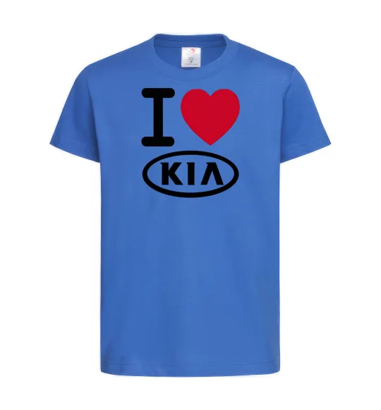 Дитяча футболка I Love Kia Яскраво-синій фото