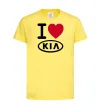 Дитяча футболка I Love Kia Лимонний фото