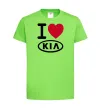 Дитяча футболка I Love Kia Лаймовий фото