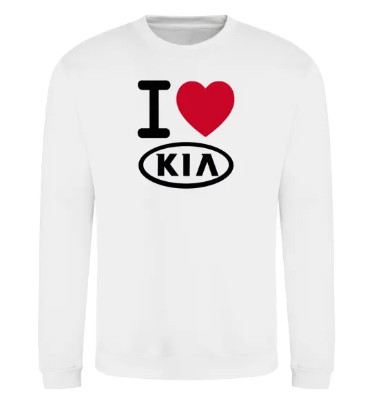 Світшот I Love Kia Білий фото