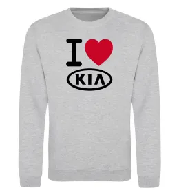 Свитшот I Love Kia Серый меланж фото