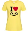 Женская футболка I Love Kia Лимонный фото