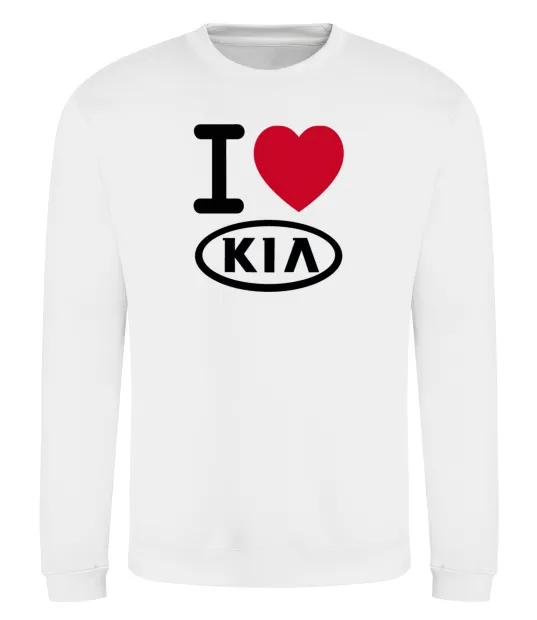 Світшот I Love Kia Білий фото