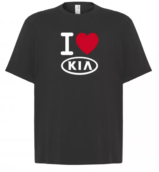 Футболка Оверсайз I Love Kia Чорний фото