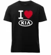 Мужская премиум футболка I Love Kia Черный фото