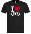 Мужская футболка I Love Kia Черный фото
