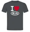 Мужская футболка I Love Kia Графит фото