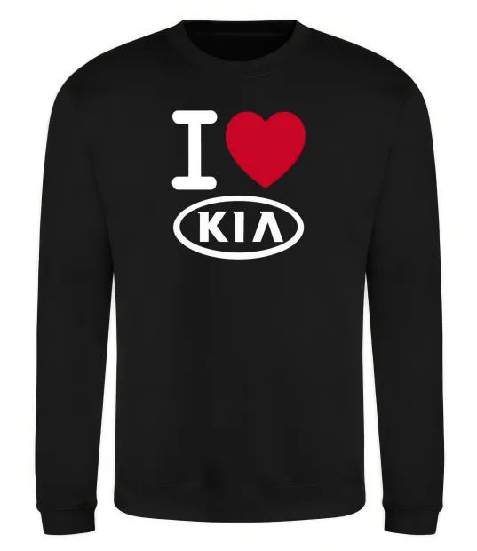 Світшот I Love Kia Чорний фото