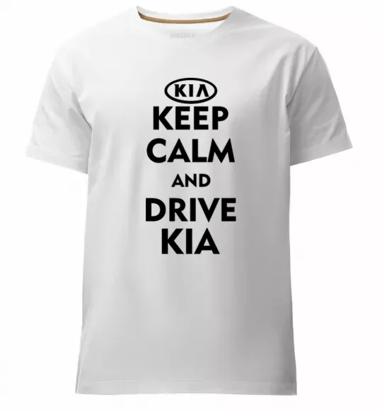 Мужская премиум футболка Drive Kia Белый фото