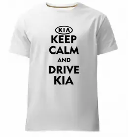 Мужская премиум футболка I Love Kia Белый фото