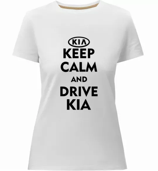 Жіноча преміум футболка Drive Kia Білий фото