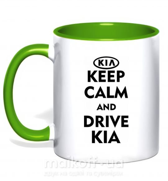Чашка с цветной ручкой Drive Kia Зеленый фото