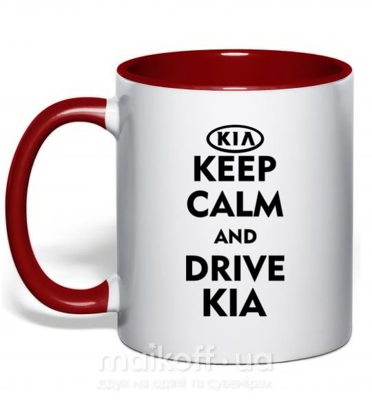 Чашка с цветной ручкой Drive Kia Красный фото