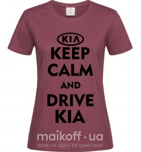 Жіноча футболка Drive Kia Бордовий фото