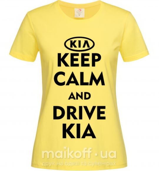 Жіноча футболка Drive Kia Лимонний фото
