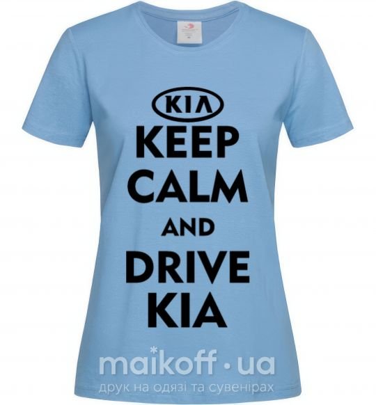 Жіноча футболка Drive Kia Блакитний фото