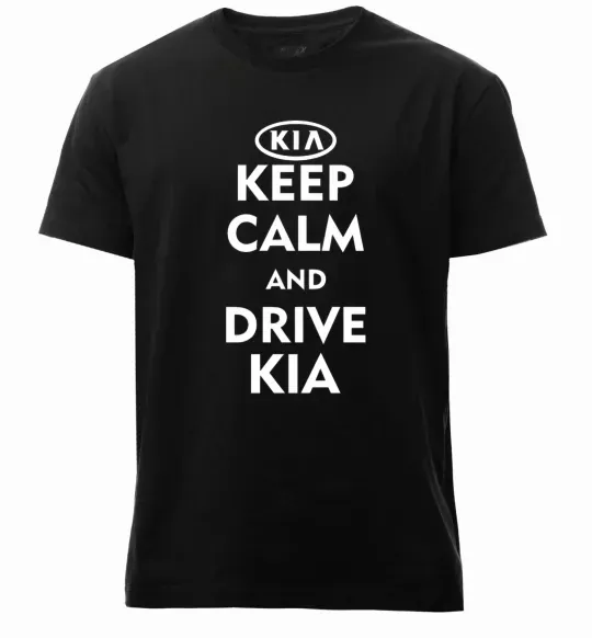 Мужская премиум футболка Drive Kia Черный фото