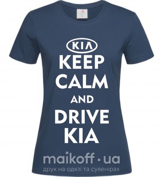 Жіноча футболка Drive Kia Темно-синій фото