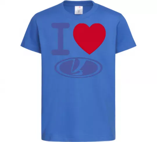 Дитяча футболка I Love Lada Яскраво-синій фото