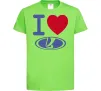 Дитяча футболка I Love Lada Лаймовий фото