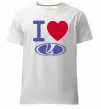 Мужская премиум футболка I Love Lada Белый Мужская премиум футболка I Love Lada Белый фото