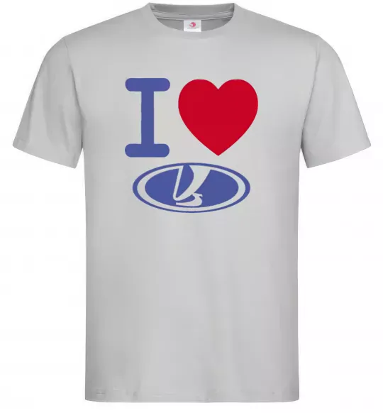 Чоловіча футболка I Love Lada Сірий фото