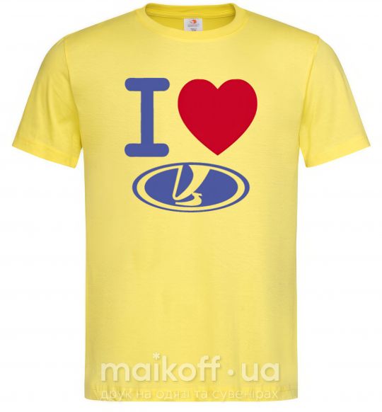 Мужская футболка I Love Lada Лимонный фото