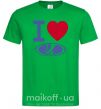 Мужская футболка I Love Lada Зеленый фото