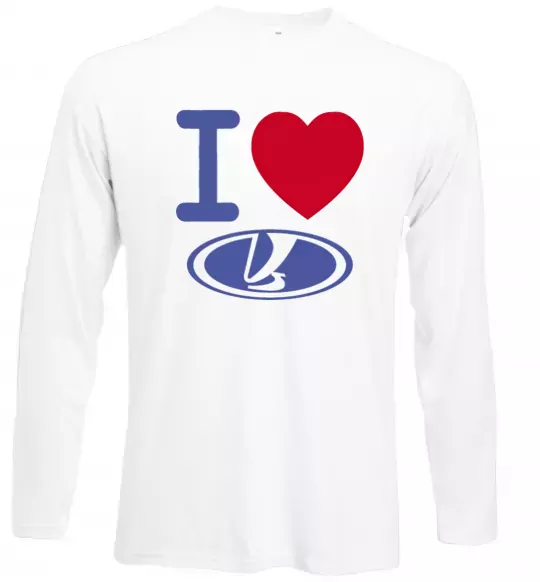 Лонгслив I Love Lada Белый фото