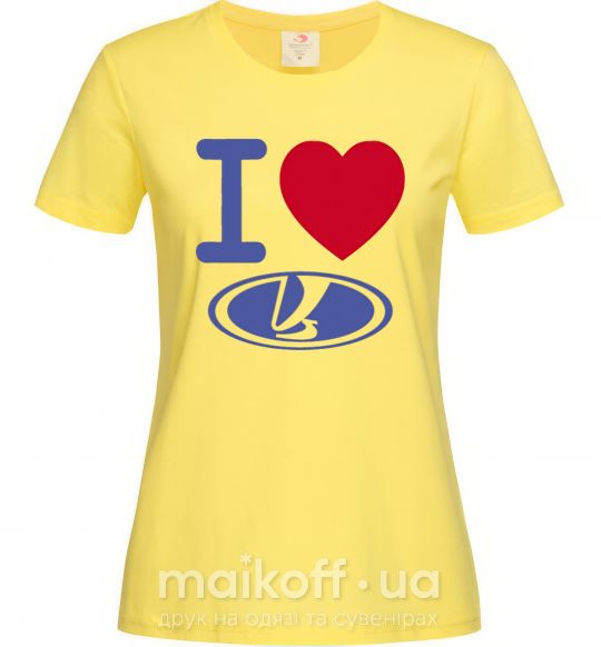 Жіноча футболка I Love Lada Лимонний фото