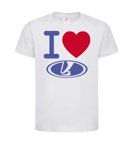 Детская футболка I Love Lada Белый фото