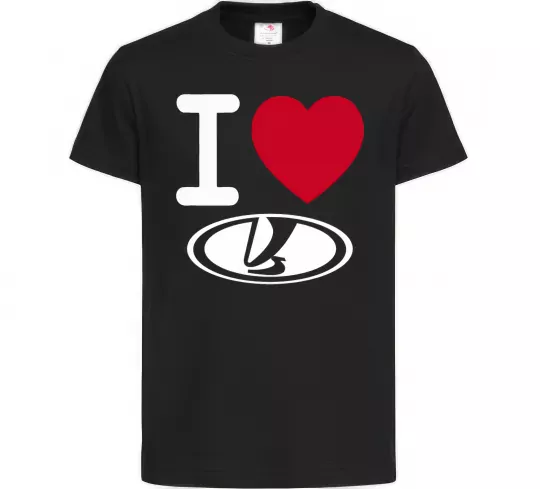 Дитяча футболка I Love Lada Чорний фото