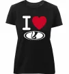 Женская премиум футболка I Love Lada Черный фото