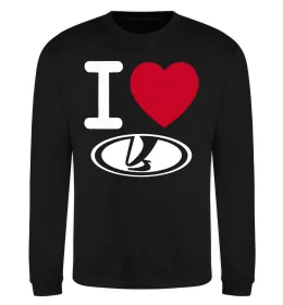 Свитшот I Love Lada Черный фото