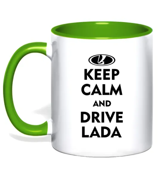 Чашка с цветной ручкой Drive Lada Лаймовый фото