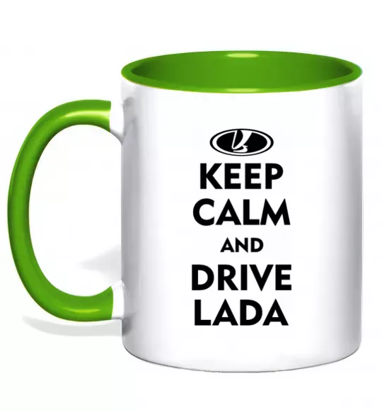 Чашка з кольоровою ручкою Drive Lada Зелений фото