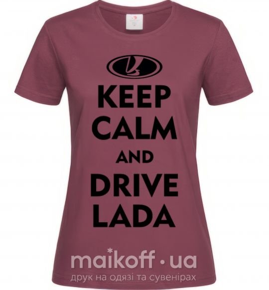 Жіноча футболка Drive Lada Бордовий фото