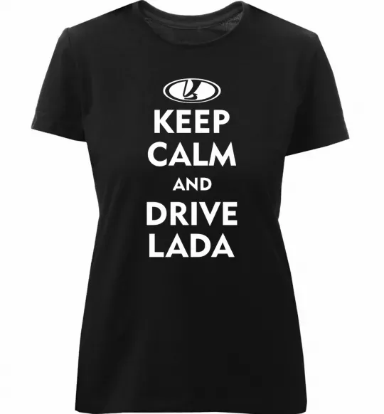 Женская премиум футболка Drive Lada Черный фото