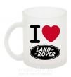 Чашка стеклянная I Love Land Rover Фроузен фото