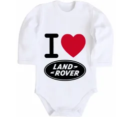 Дитячий бодік Land rover car Білий фото