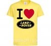 Дитяча футболка I Love Land Rover Лимонний фото