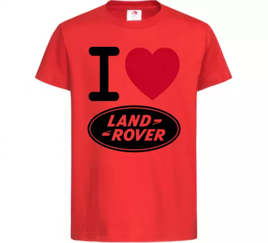 Дитяча футболка I Love Land Rover Червоний фото
