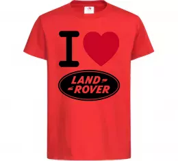 Детская футболка I Love Land Rover Красный фото